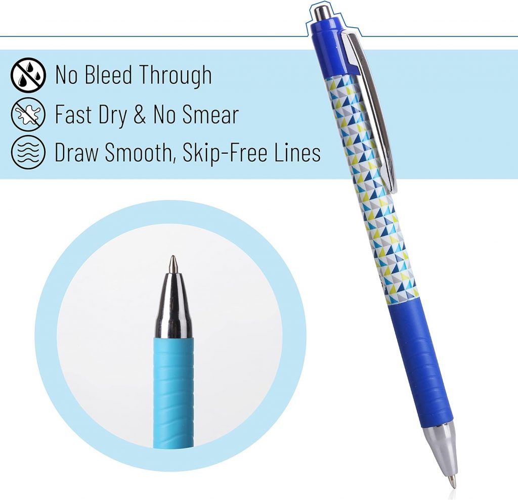 Mr. Pen- Pens, Black Gel Pens, 6 Pack, 0.7mm Fine Point, No Smear