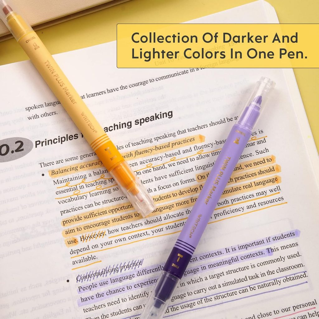 Mr. Pen- Aesthetic Highlighters and Pens No Bleed, 12 Pack, Pastel Color, Black Ink, No Bleed Highlighters for Bibles